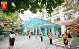 Diễn tập phương án đón trẻ mầm non, tiểu học trở lại trường